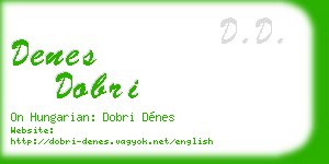 denes dobri business card